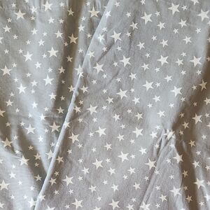Pottery Barn Kids Gray Star Blackout Curtains - 2 Panels 44in X 63in Each